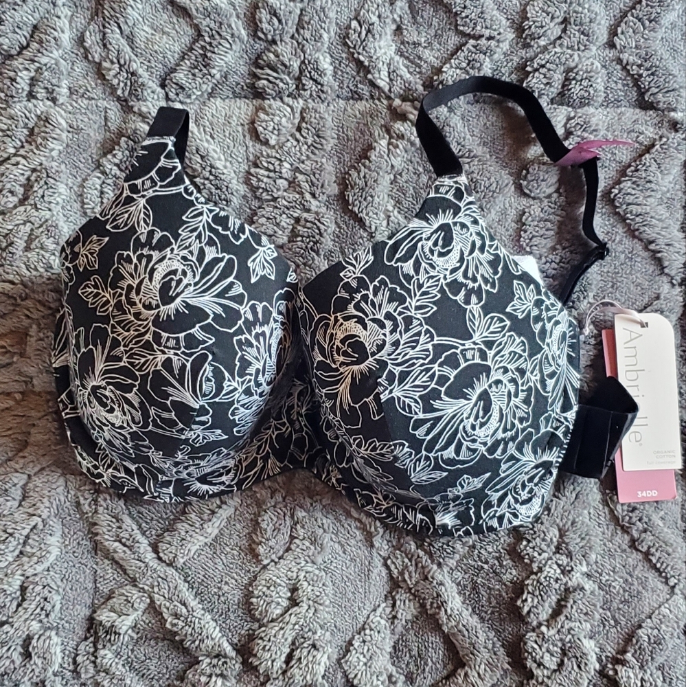 #54 Ambrielle Floral Full Coverage Bra Organic Cotton